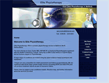 Tablet Screenshot of elite-physiotherapy.com
